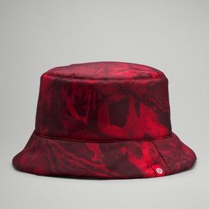 Lululemon team Canada Olympic edition both ways reversible bucket hat dark red